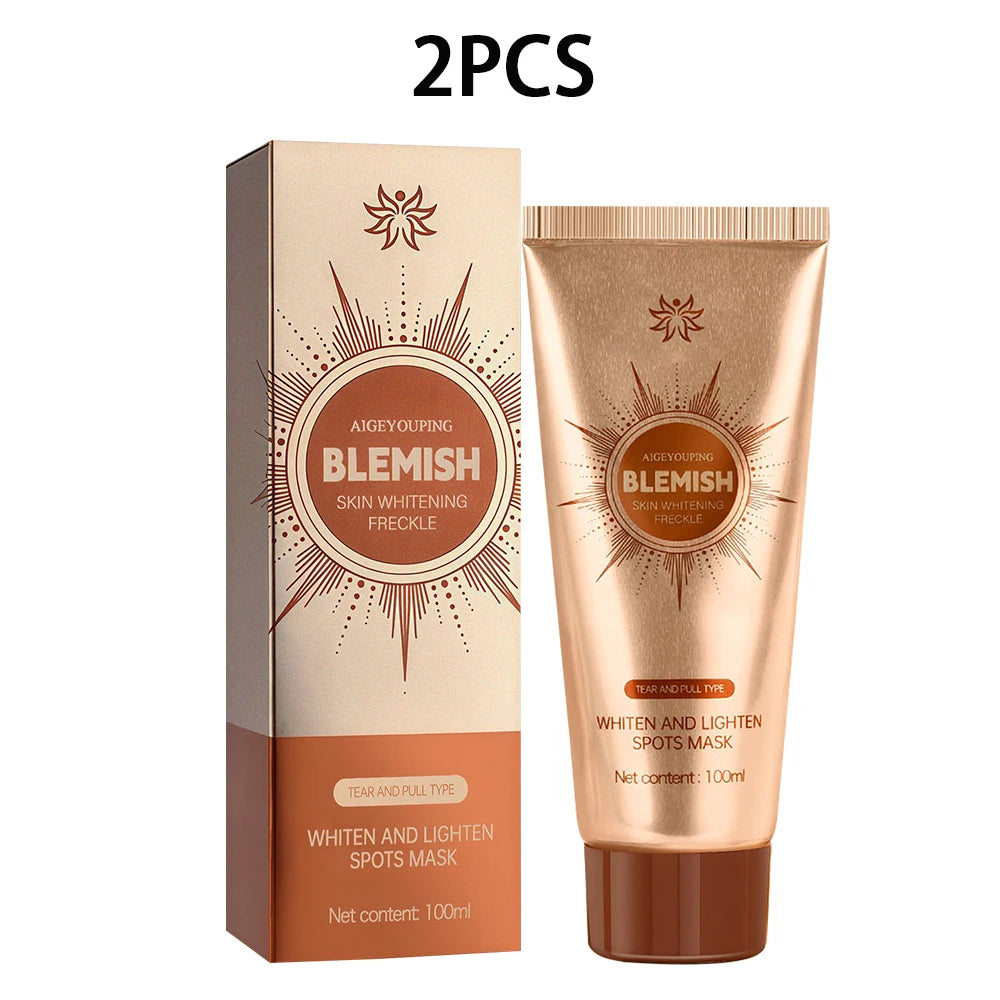 Whiten and Lighten Spots Mask Spots Peel-Off Facial Mask Anti-Blemish Freckle Brightening Mask Deeply Clean Pore Tightening Mois