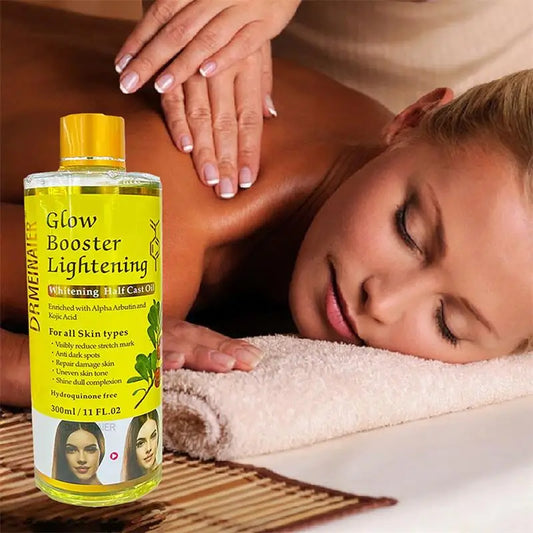 Glow Booster Body Brightening Massage Oil – Arbutin & Kojic Acid Skin Tone Corrector