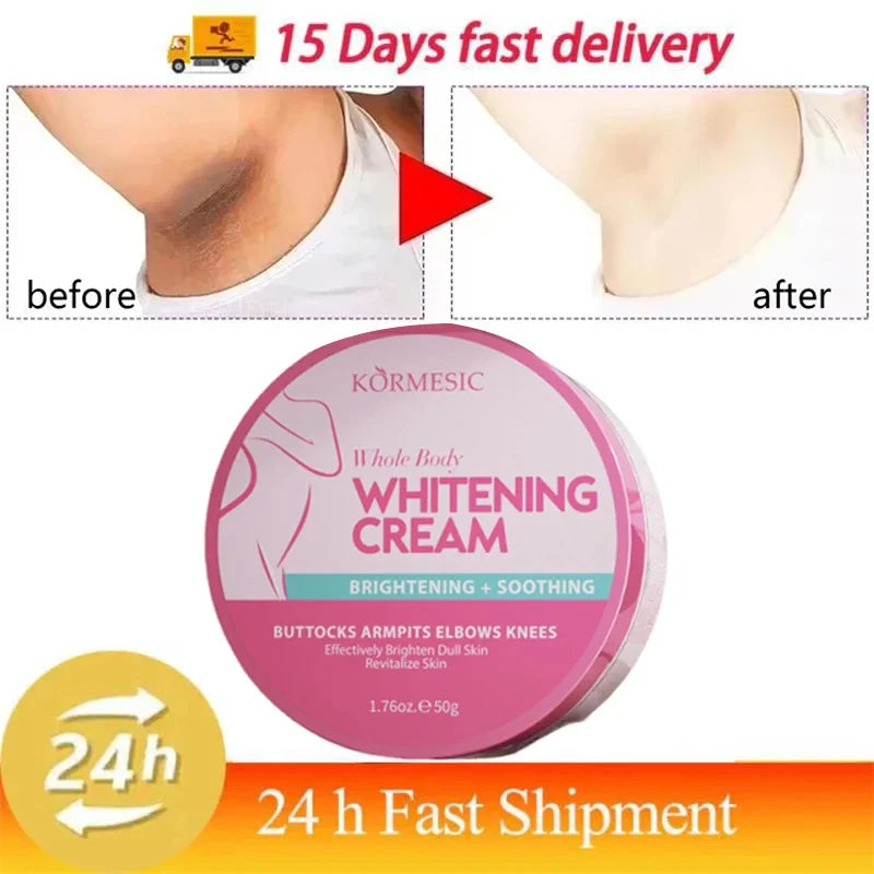 Body Whitening Bleach Cream Brighten Underarm Elbow Knees Joint Removal Intimate Parts Dark Spots Melanin Snow Bleach Cream