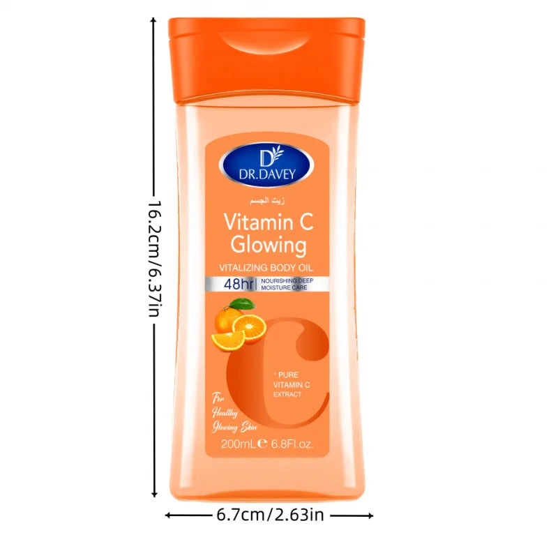 DR.DAVEY Vitamin C Body Treatment & Massage Oil – Deep Moisturizing Glow Booster