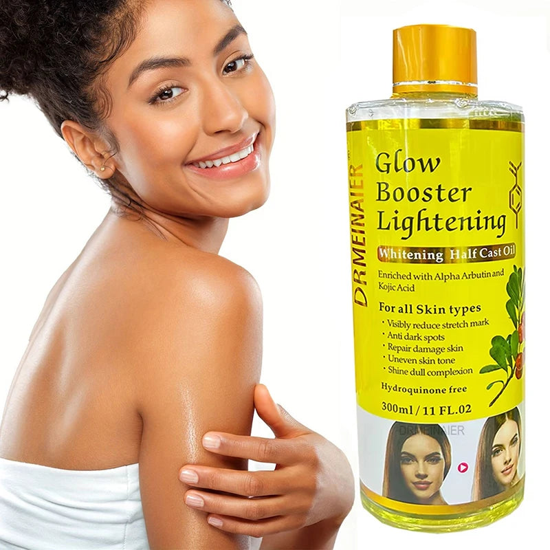 Glow Booster Body Brightening Massage Oil – Arbutin & Kojic Acid Skin Tone Corrector