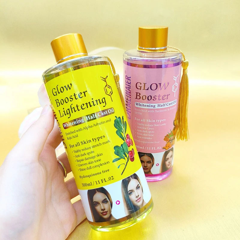 Glow Booster Body Brightening Massage Oil – Arbutin & Kojic Acid Skin Tone Corrector