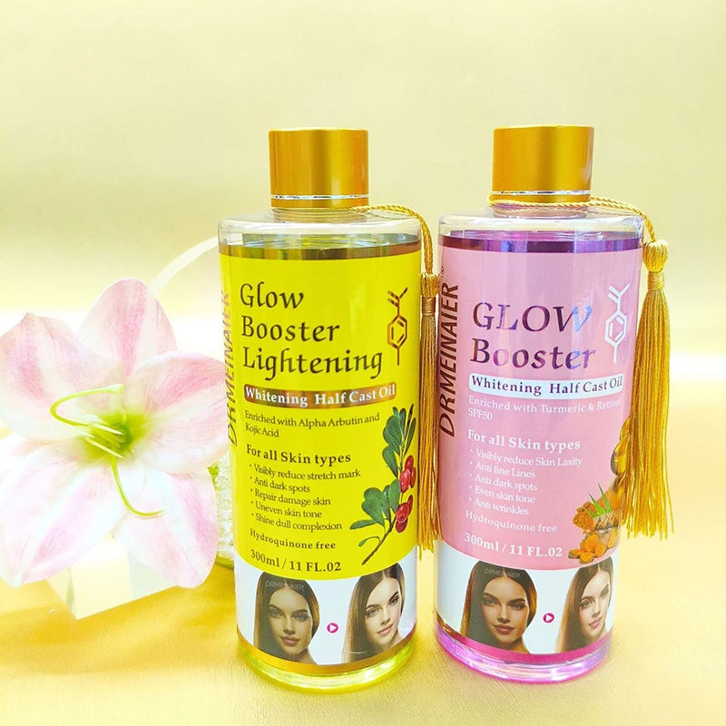 Glow Booster Body Brightening Massage Oil – Arbutin & Kojic Acid Skin Tone Corrector