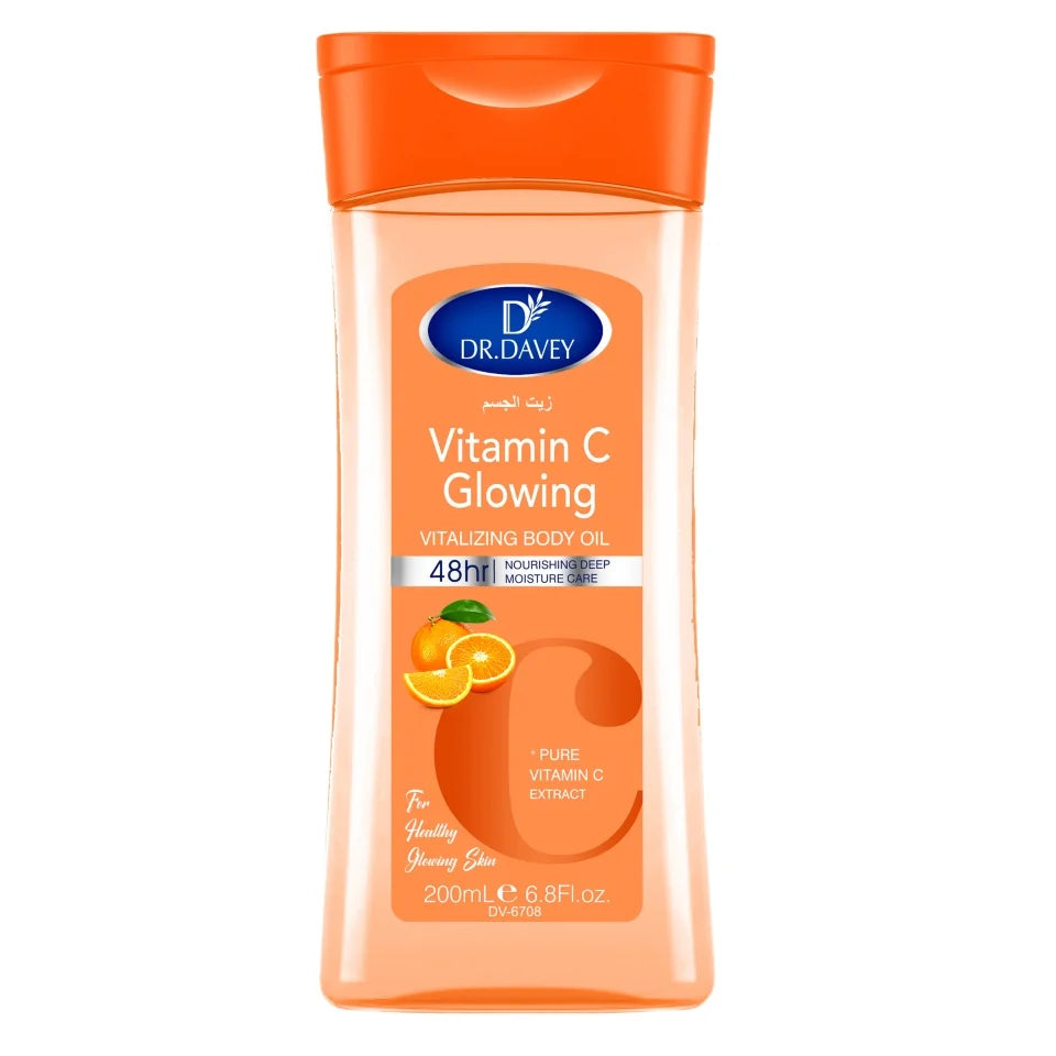 DR.DAVEY Vitamin C Body Treatment & Massage Oil – Deep Moisturizing Glow Booster