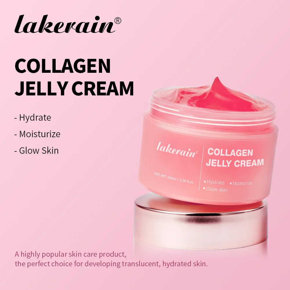 Lakerain Collagen Jelly Face Cream – Niacinamide Moisturizer for Firming & Glowing Skin